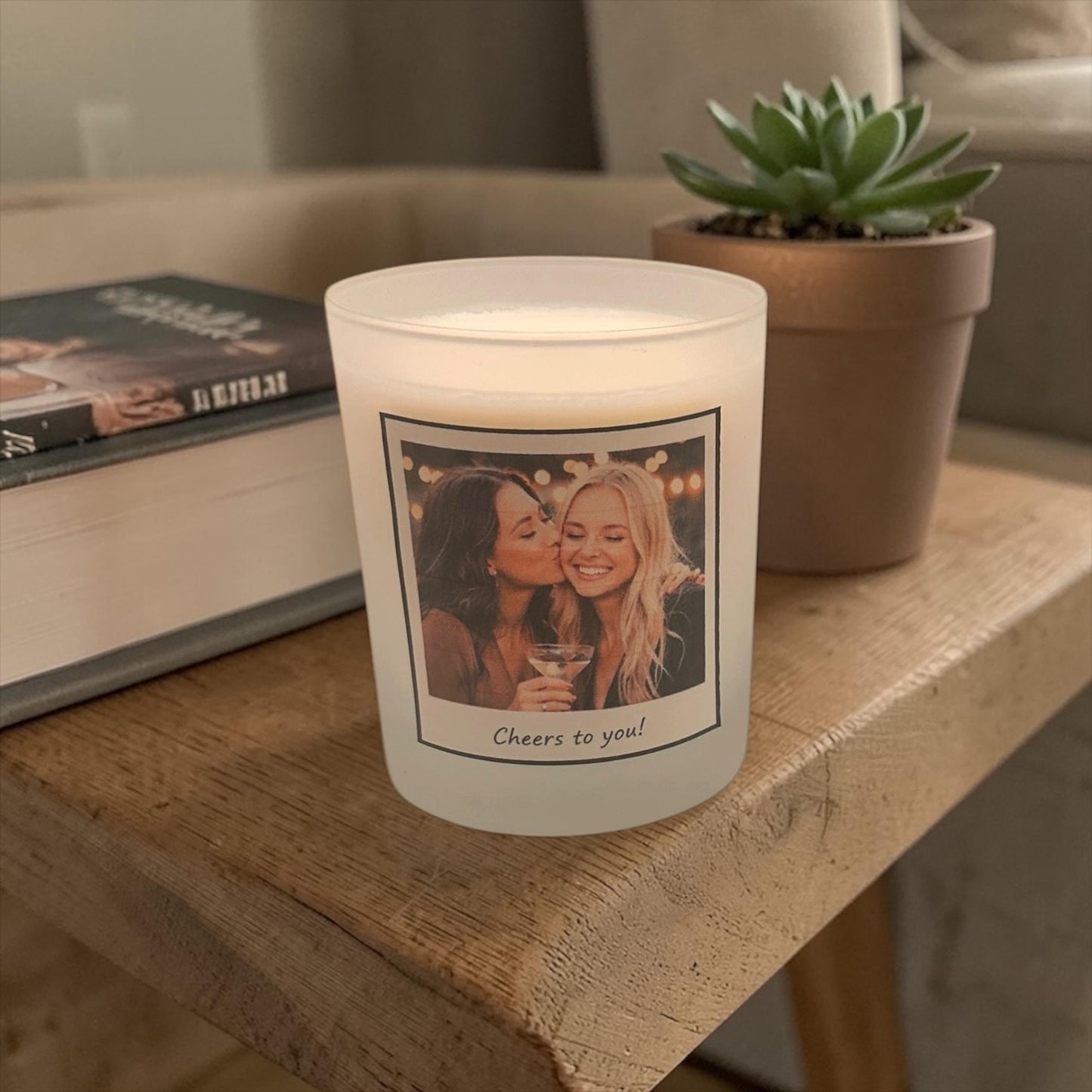 Photo Candle, Personalised Candle with Photo, Custom Photo Gift, Add Your Own Image, Birthday Gift, Handmade UK