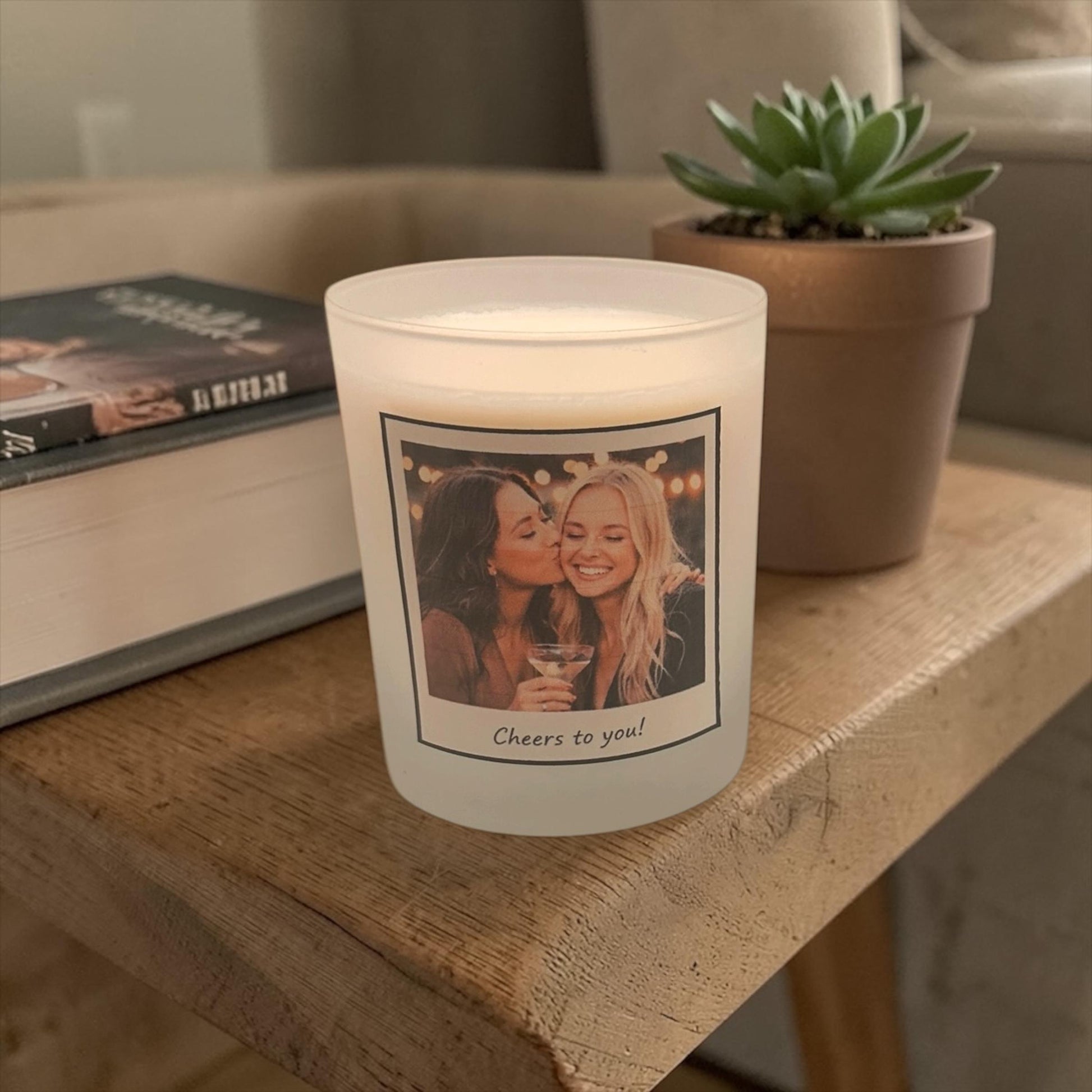 Photo Candle, Personalised Candle with Photo, Custom Photo Gift, Add Your Own Image, Birthday Gift, Handmade UK