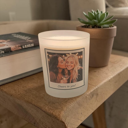Photo Candle, Personalised Candle with Photo, Custom Photo Gift, Add Your Own Image, Birthday Gift, Handmade UK