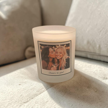 Photo Candle, Personalised Candle with Photo, Custom Photo Gift, Add Your Own Image, Birthday Gift, Handmade UK