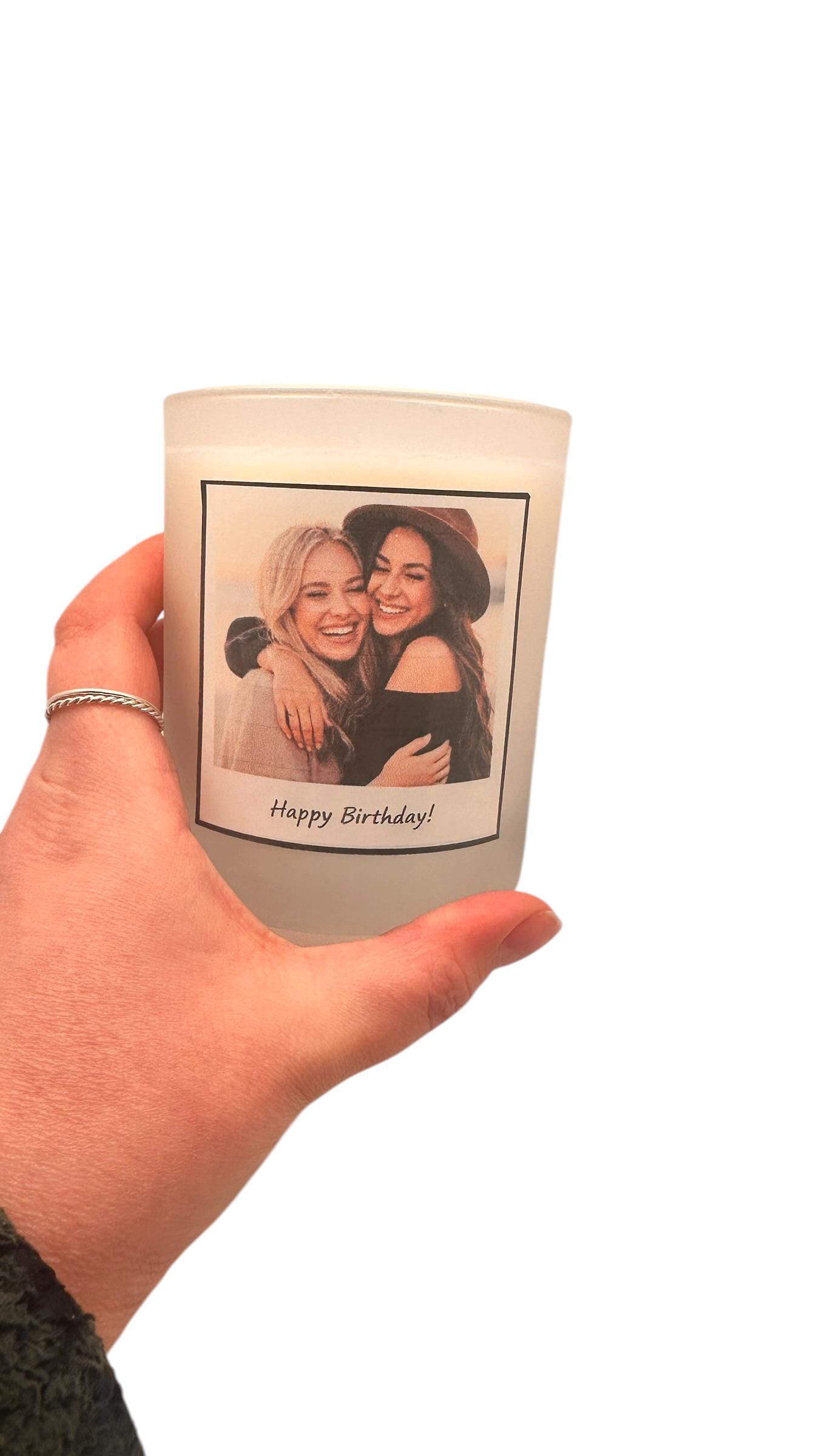 Photo Candle, Personalised Candle with Photo, Custom Photo Gift, Add Your Own Image, Birthday Gift, Handmade UK