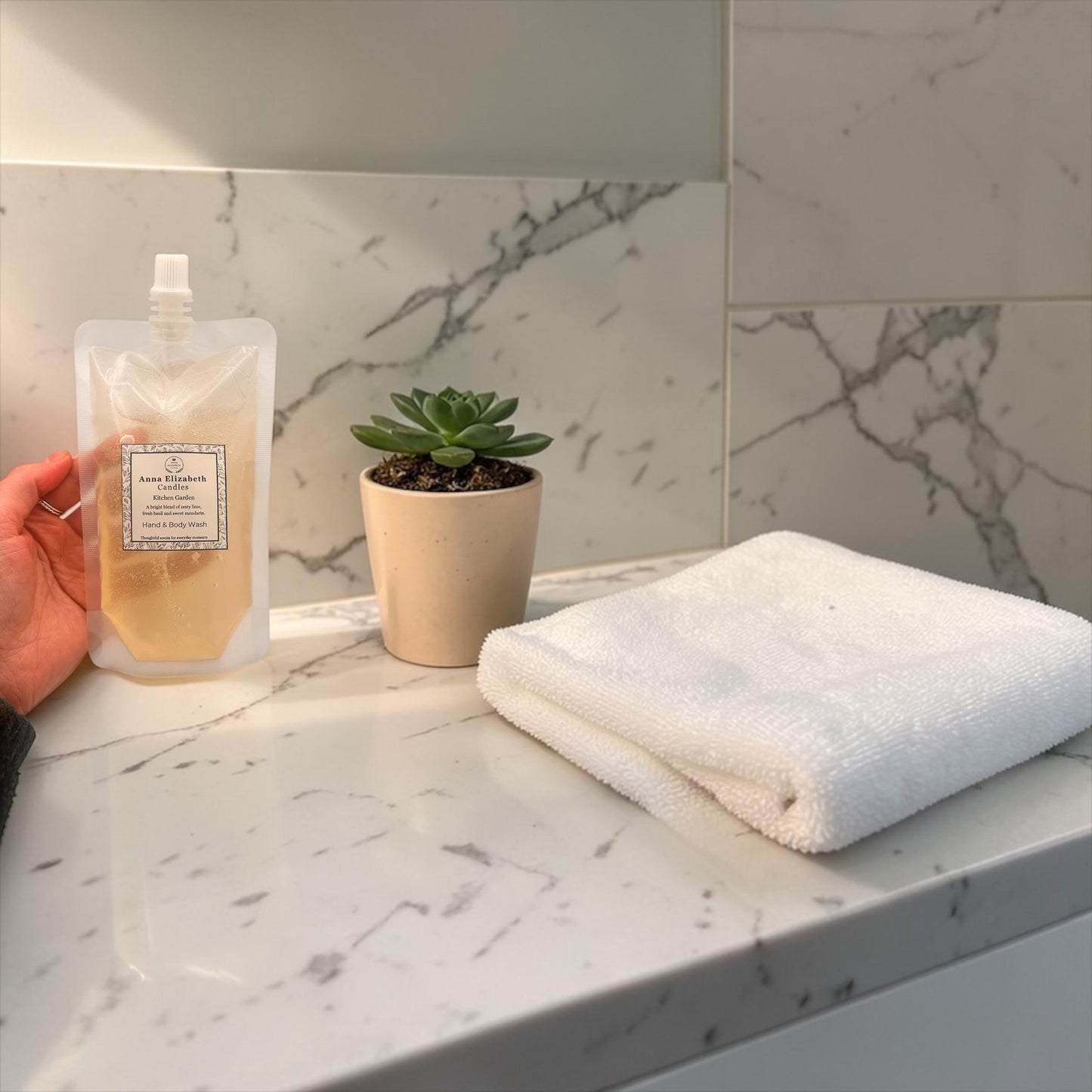 Hand Soap Refill Pouch, Liquid Hand Soap Refill, Hand & Body Wash Refill, Eco Friendly Bathroom Refill, Handmade in Wales