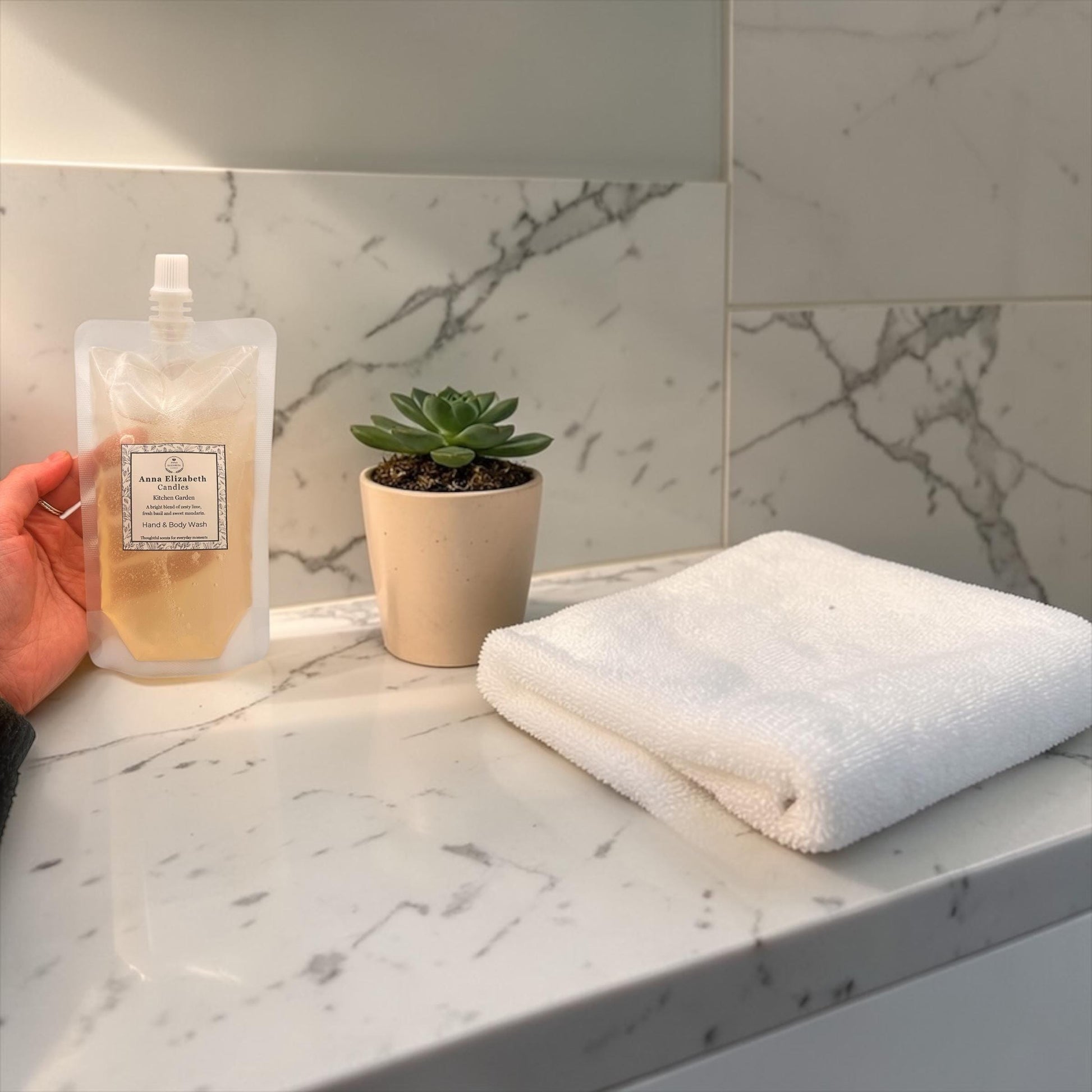 Hand Soap Refill Pouch, Liquid Hand Soap Refill, Hand & Body Wash Refill, Eco Friendly Bathroom Refill, Handmade in Wales