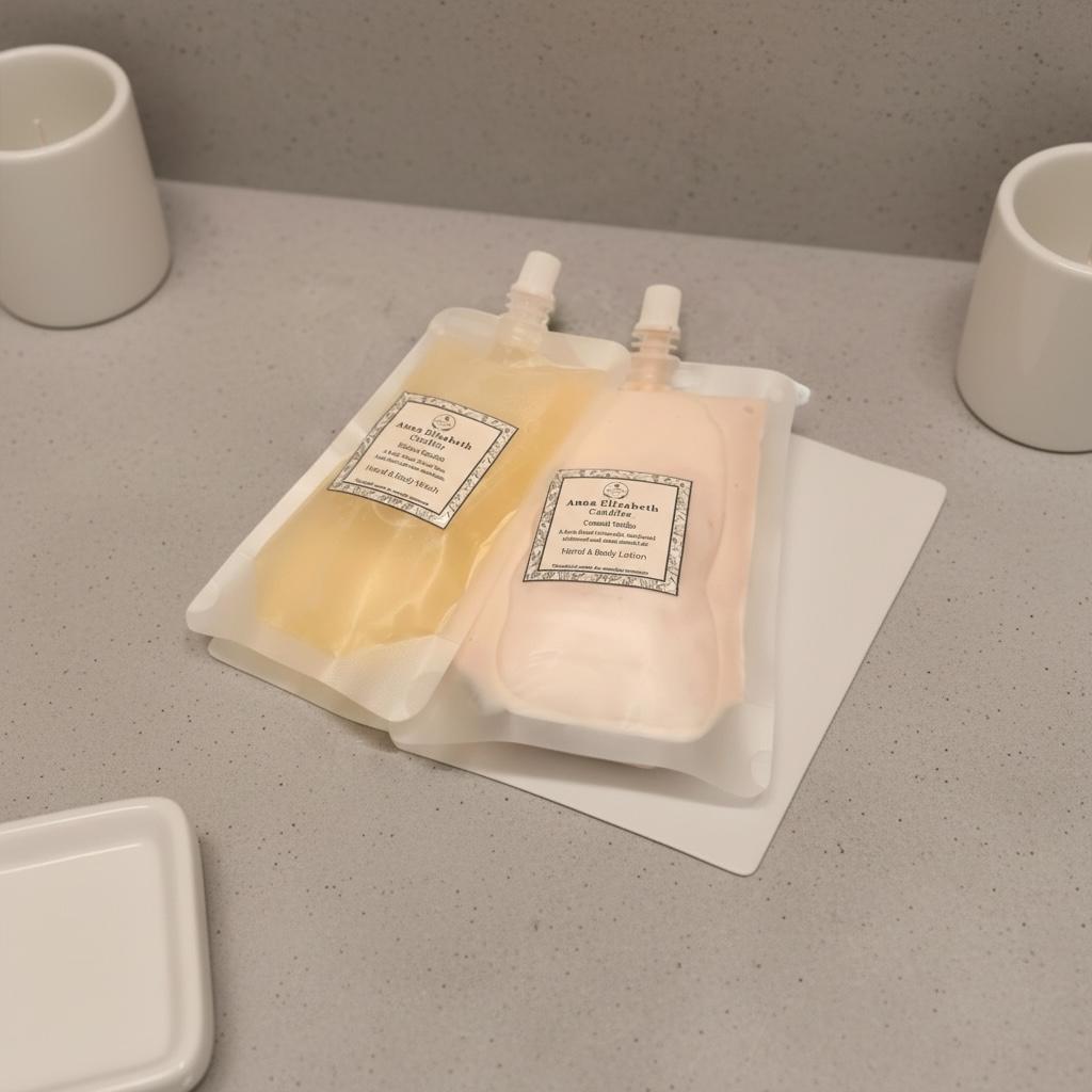 Refill Hand Wash and Lotion Gift Set, Eco Friendly Bathroom Gift, Luxury Hand Care Set, Refillable Soap and Lotion, Housewarming Gift