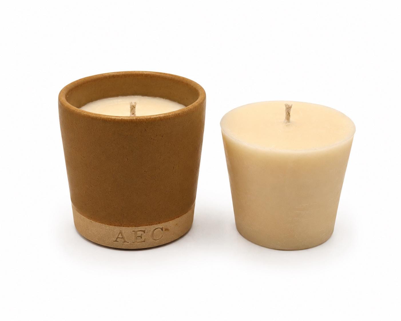 Candle with Refill, Long Lasting Ceramic Pot Candle, Refillable Candle Set, Home Fragrance