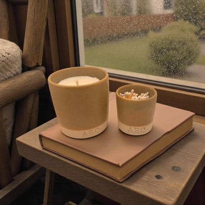 Candle with Refill, Long Lasting Ceramic Pot Candle, Refillable Candle Set, Home Fragrance
