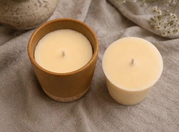 Candle with Refill, Long Lasting Ceramic Pot Candle, Refillable Candle Set, Home Fragrance
