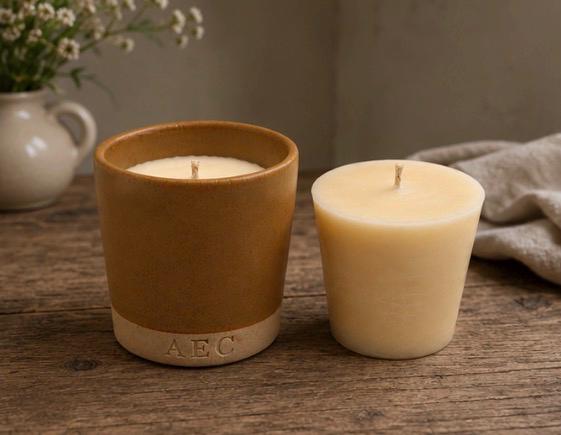 Candle with Refill, Long Lasting Ceramic Pot Candle, Refillable Candle Set, Home Fragrance