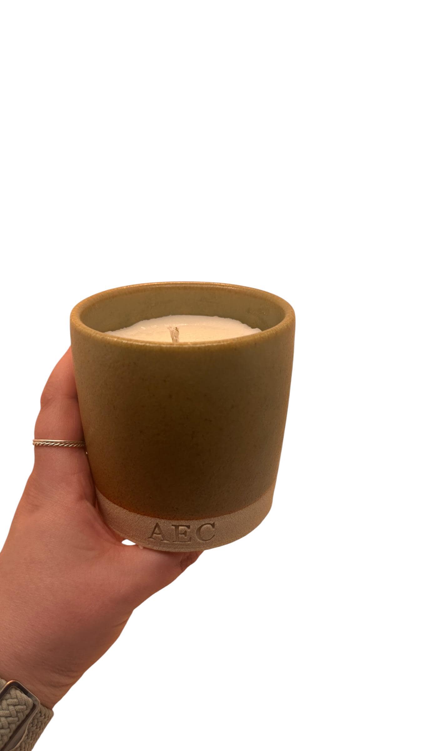 Mini Ceramic Pot Candle, Refillable Candle, Olive Wax Candle, Small Scented Candle, Aesthetic Home Decor