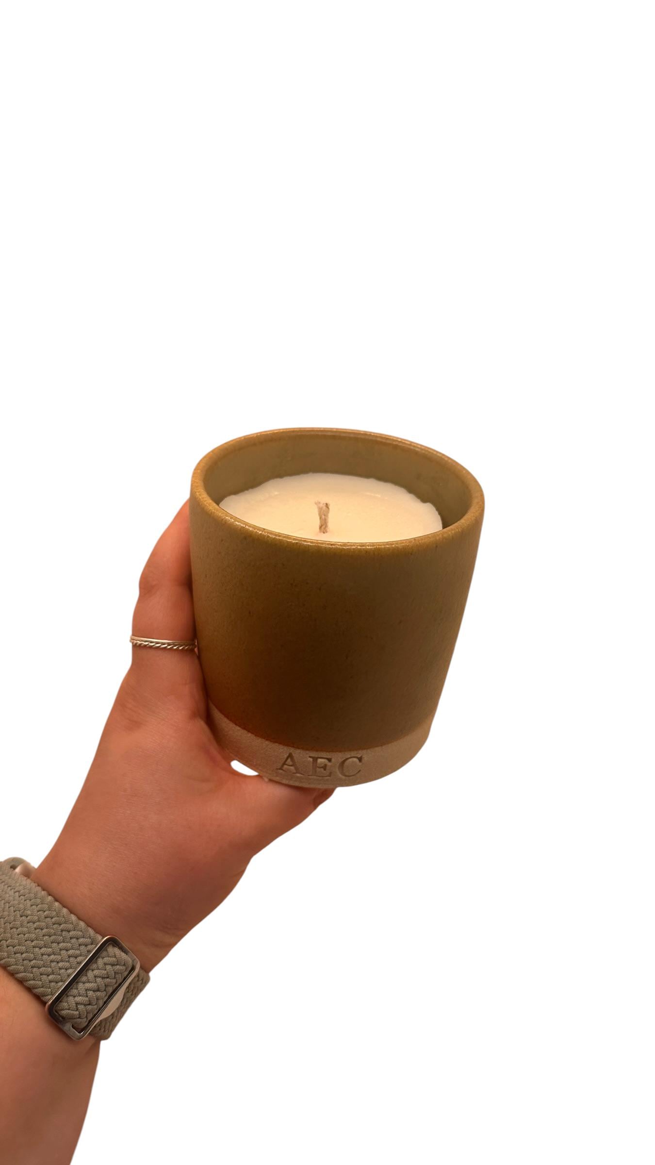Personalised Candle Set with Refill & Matches, Ceramic Pot Candle Gift, Custom Candle, Refillable Candle Kit