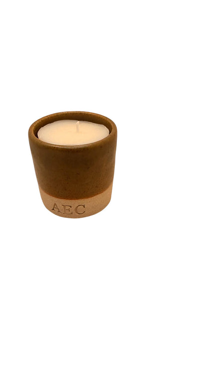 Ceramic Pot Candle, Refillable Candle, Olive Wax Candle, Aesthetic Home Decor, Long Lasting Scented Candle