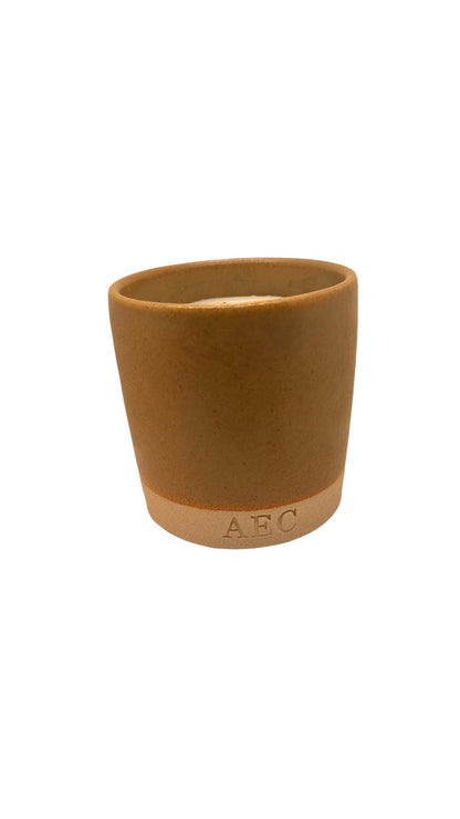 Mini Ceramic Pot Candle, Refillable Candle, Olive Wax Candle, Small Scented Candle, Aesthetic Home Decor