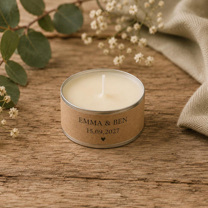 Personalised Wedding Favours | Scented Tealights | Wedding Guest Gifts | Personalised Candles | Wedding Favour Candles