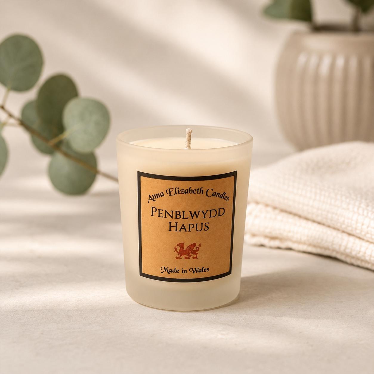 Birthday Candle, Personalised Candle, Welsh Birthday Gift, Mini Candle, Penblwydd Hapus Candle, Welsh Gift, Birthday Gift for Her