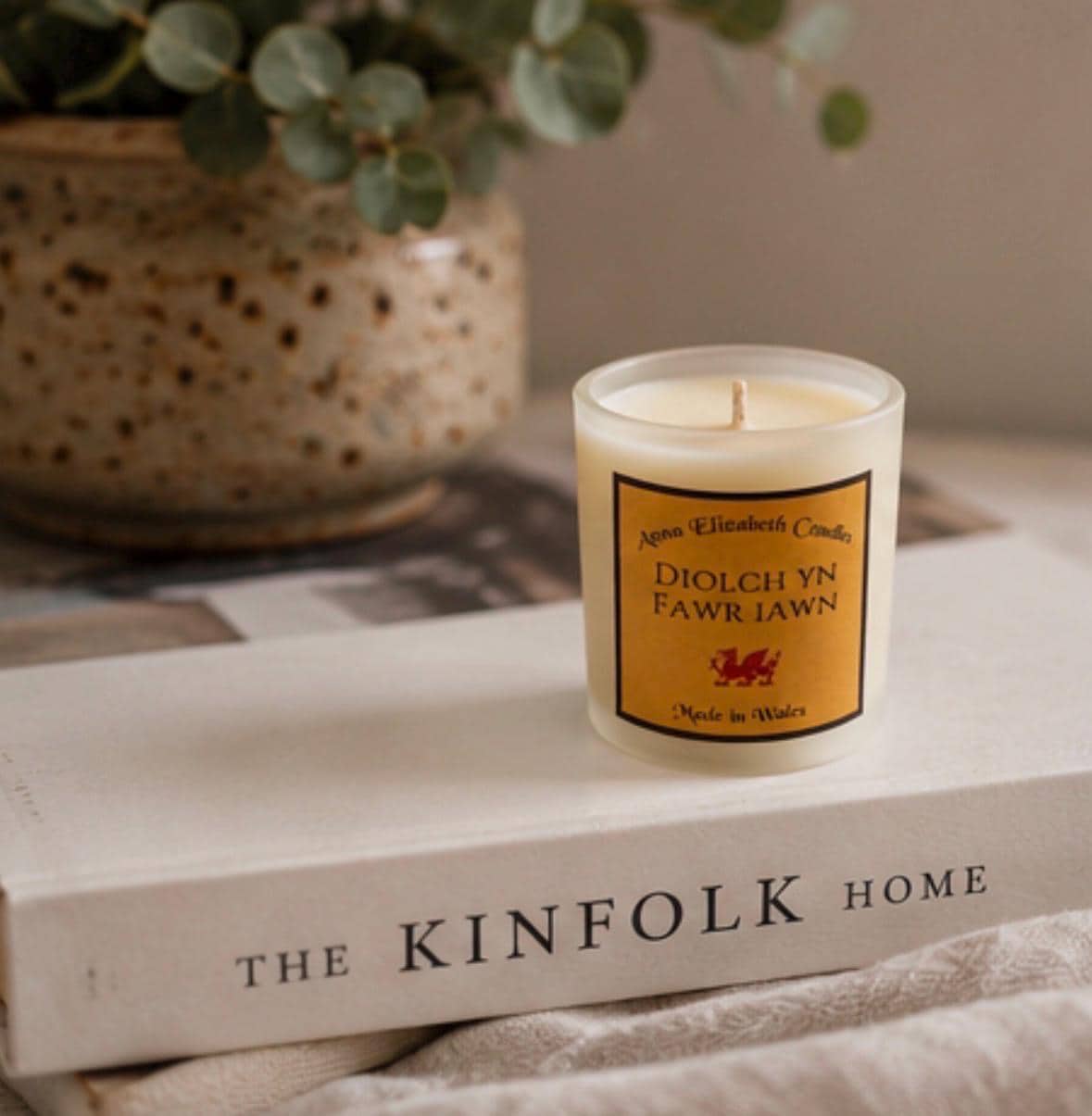 Thank You Candle, Personalised Mini Candle, Diolch Gift, Welsh Gift, Small Thank You Gift