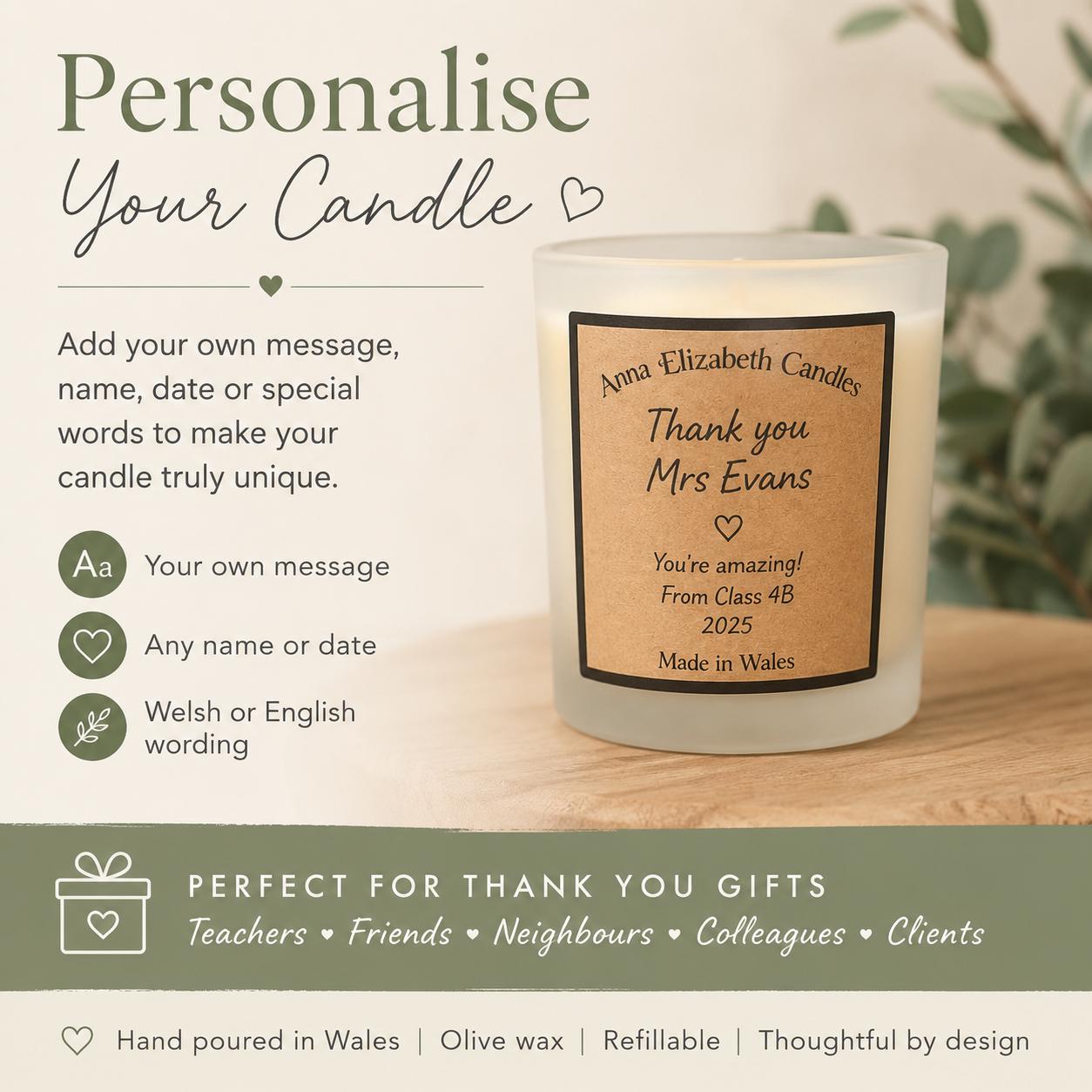 Personalised Matilda Candle, Book Lover Gift, Musical Theatre Gift, Personalised Candle, Custom Gift