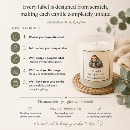 Custom Candle, Personalised Candle, Custom Gift, Handmade Candle, Thoughtful Gift