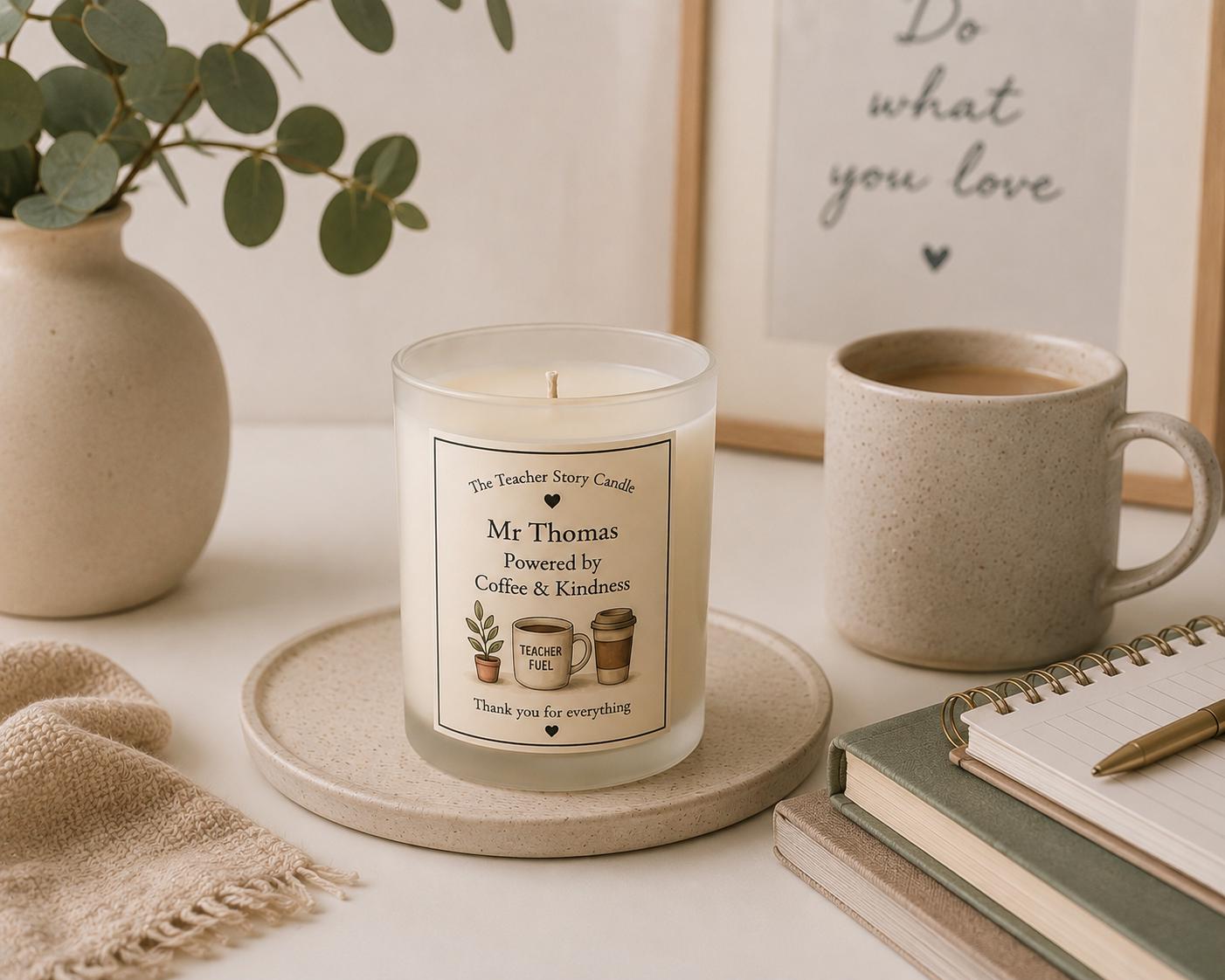 Personalised Teacher Gift | Custom Teacher Candle | Thank You Teacher Gift | Handmade Candle | End of Term Gift