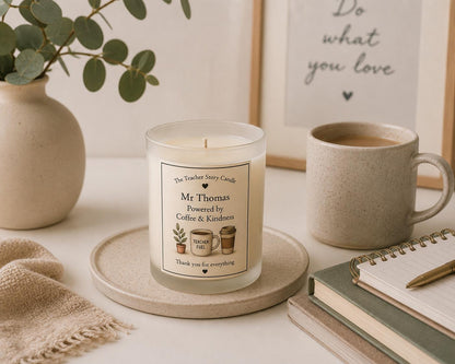 Personalised Teacher Gift | Custom Teacher Candle | Thank You Teacher Gift | Handmade Candle | End of Term Gift