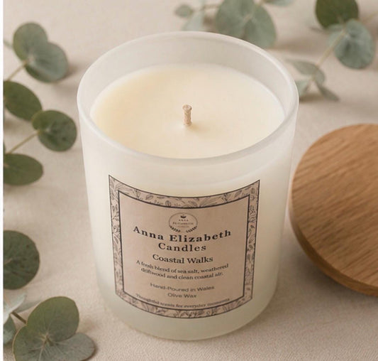 Large Scented Candle, Frosted Glass Candle, Refillable Candle, Handmade Candle, Luxury Candle Gift, Home Fragrance, Long Burning Candle