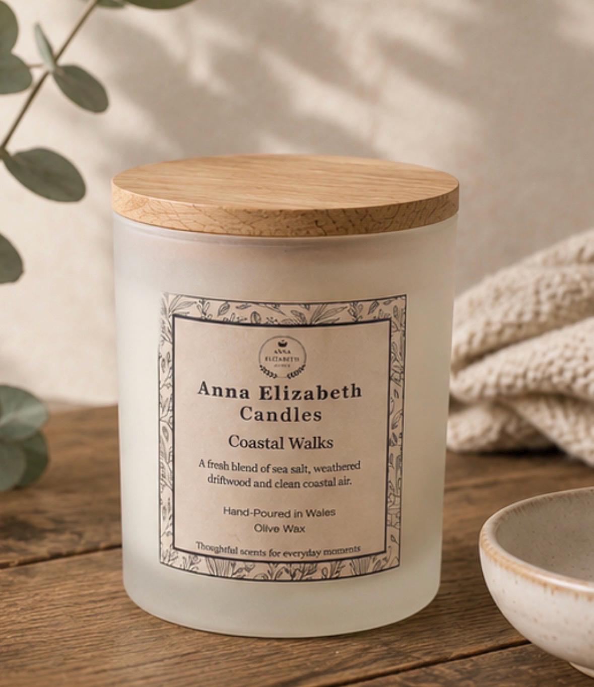 Large Scented Candle, Frosted Glass Candle, Refillable Candle, Handmade Candle, Luxury Candle Gift, Home Fragrance, Long Burning Candle