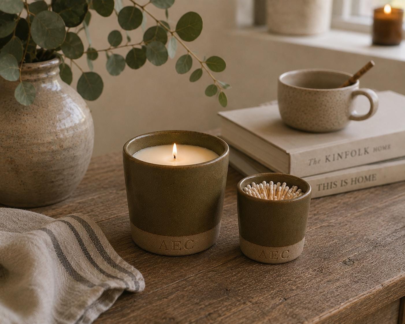 Refillable Ceramic Candle, Large Handmade Candle, Ceramic Candle Gift, Home Fragrance, Candle Insert, Luxury Candle
