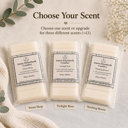 Scented Wax Melts, Wax Melt Snap Bars, Handmade Wax Melts, Home Fragrance, Letterbox Gift, Choose Your Scent