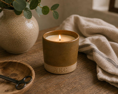 Mini Ceramic Candle, Refillable Candle, Handmade Ceramic Candle, Home Fragrance, Ceramic Candle Gift, Candle Insert, Luxury Candle
