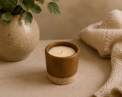 Mini Ceramic Candle, Refillable Candle, Handmade Ceramic Candle, Home Fragrance, Ceramic Candle Gift, Candle Insert, Luxury Candle