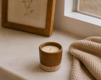 Mini Ceramic Candle, Refillable Candle, Handmade Ceramic Candle, Home Fragrance, Ceramic Candle Gift, Candle Insert, Luxury Candle