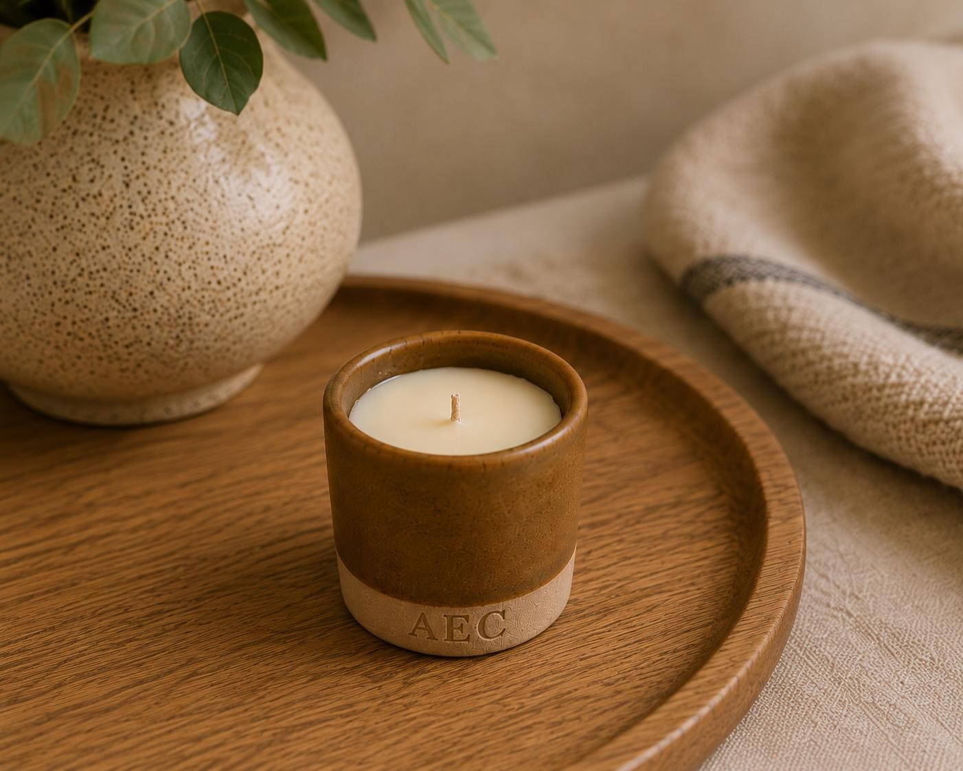 Mini Ceramic Candle, Refillable Candle, Handmade Ceramic Candle, Home Fragrance, Ceramic Candle Gift, Candle Insert, Luxury Candle
