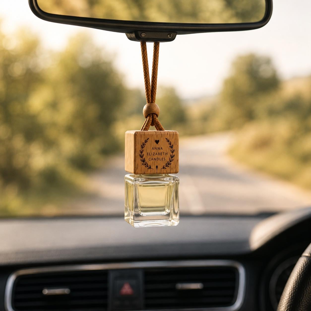 Car Air Freshener, Set of 2, Refillable Hanging Car Air Fresheners, Long Lasting Car Fragrance, Eco Friendly Gift