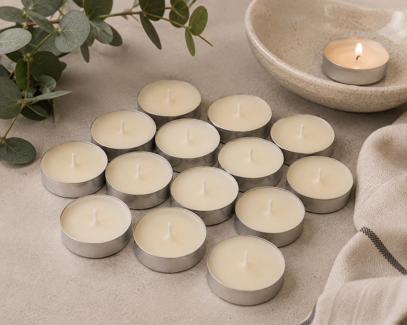Scented Tealights, 15 Handmade Tealights, Tealight Gift Box, Home Fragrance, Letterbox Gift, Candle Sampler, Tealight Candles