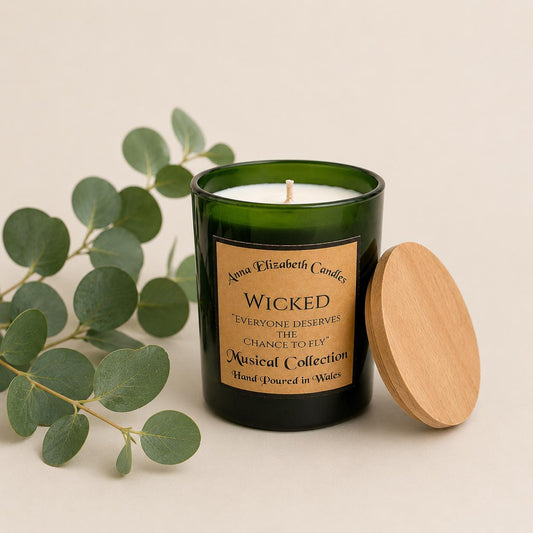 Wicked Candle, Musical Theatre Candle, Theatre Lover Gift, Broadway Candle, Inspired by Wicked, Magical Candle Gift, Witchy Candle