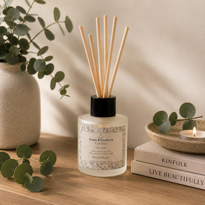 Reed Diffuser, Frosted Glass Diffuser, Home Fragrance Diffuser, Long Lasting Room Scent, Reed Diffuser Gift, Refillable Reed Diffuser