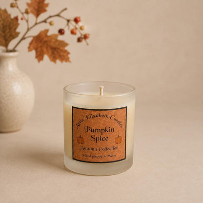 Autumn Scented Candle, Handmade Candle, Refillable Candle, Pumpkin Spice Candle, Home Fragrance, Autumn Decor
