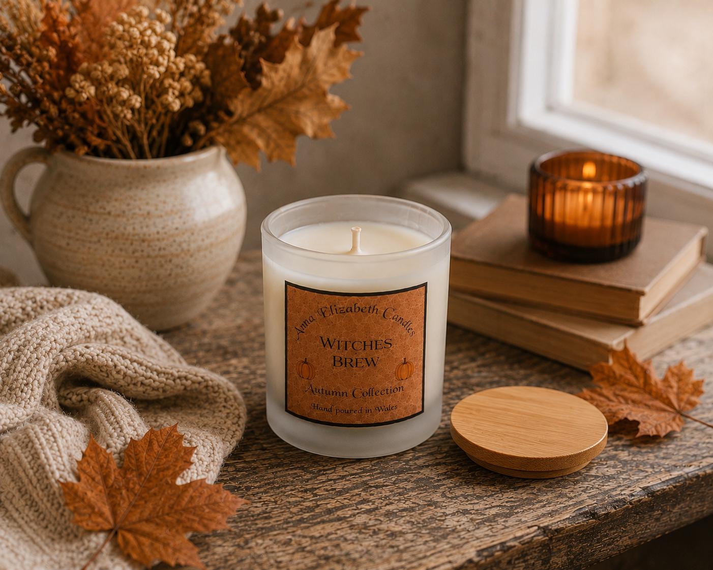 Autumn Scented Candle, Handmade Candle, Refillable Candle, Pumpkin Spice Candle, Home Fragrance, Autumn Decor