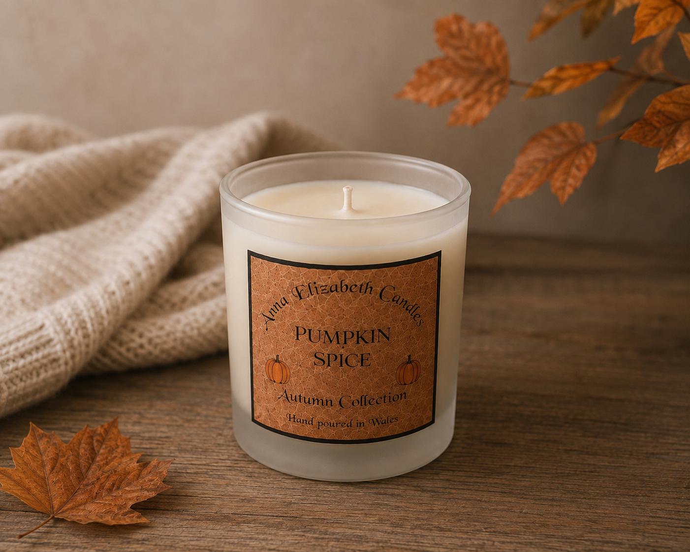 Autumn Scented Candle, Handmade Candle, Refillable Candle, Pumpkin Spice Candle, Home Fragrance, Autumn Decor