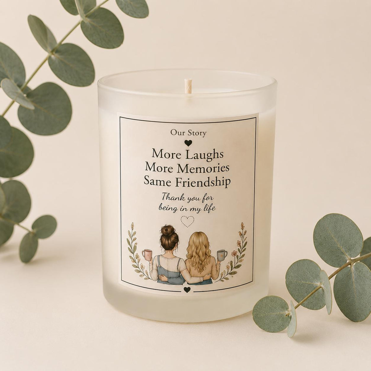 Personalised Friendship Candle, Best Friend Gift, Custom Candle, Friendship Gift, Handmade in Wales