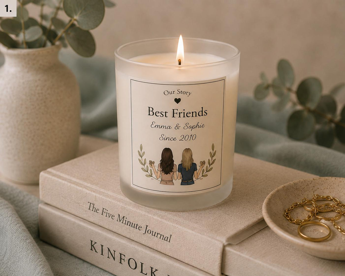 Personalised Friendship Candle, Best Friend Gift, Custom Candle, Friendship Gift, Handmade in Wales