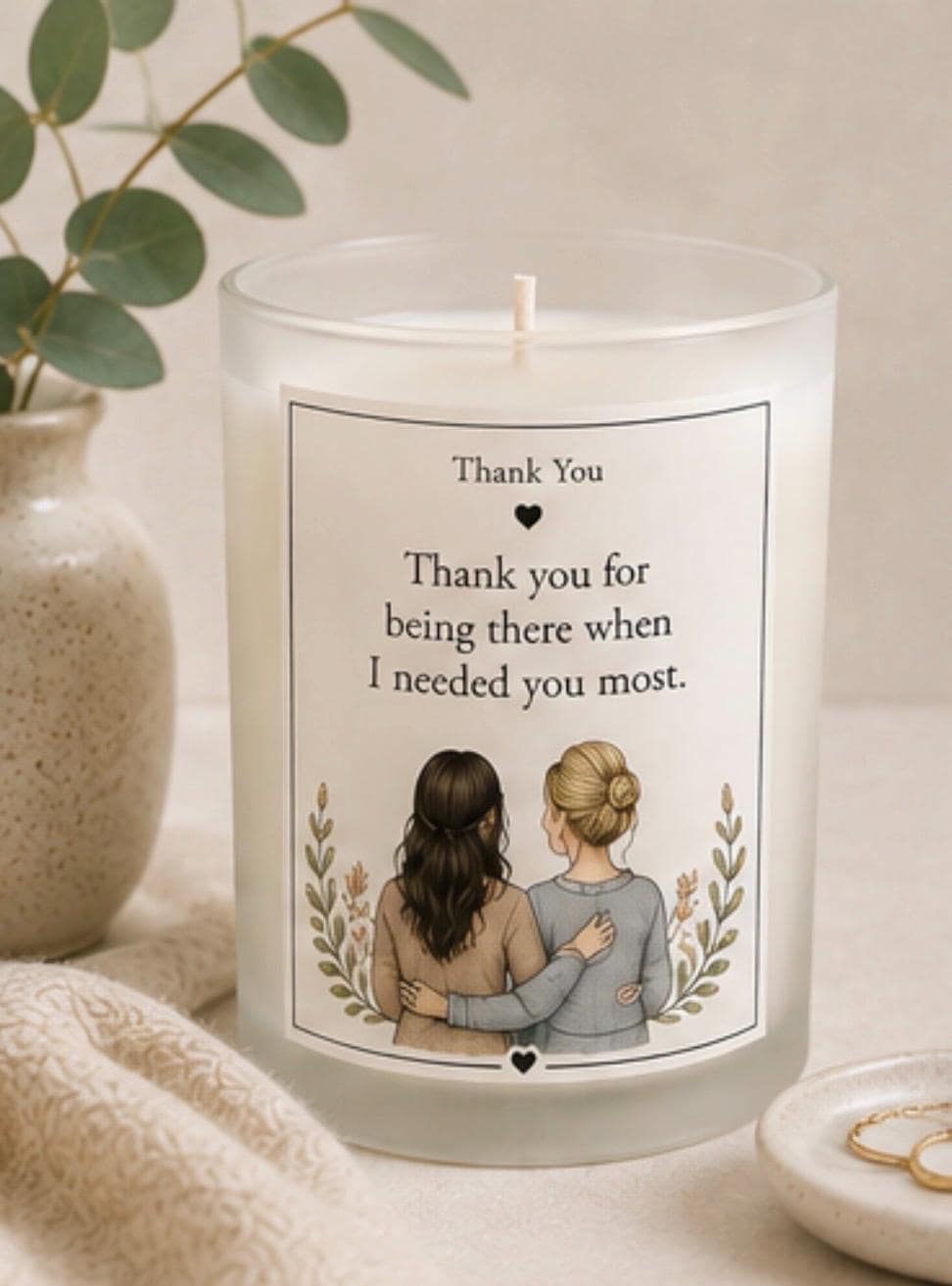 Personalised Thank You Story Candle, Thoughtful Thank You Gift, Custom Candle, Appreciation Gift