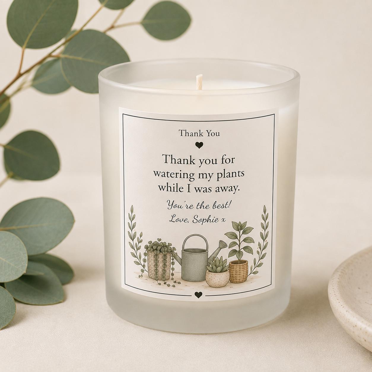 Personalised Thank You Story Candle, Thoughtful Thank You Gift, Custom Candle, Appreciation Gift