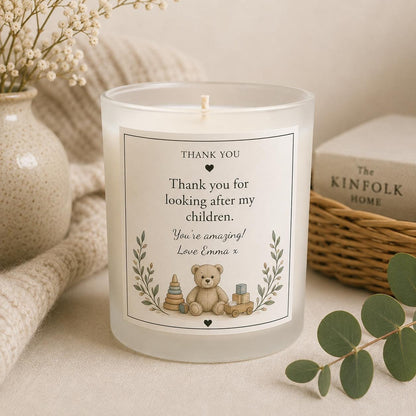 Personalised Thank You Story Candle, Thoughtful Thank You Gift, Custom Candle, Appreciation Gift