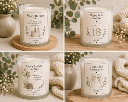 Personalised Birthday Candle, Unique Birthday Gift for Her, Custom Candle, Thoughtful Birthday Gift