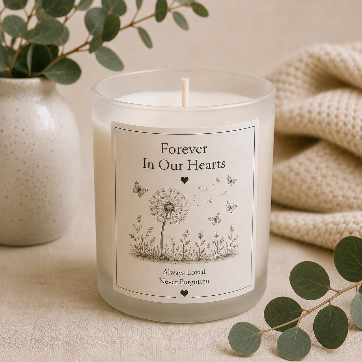 Personalised Memorial Candle, Remembrance Gift, Sympathy Gift, Bereavement Gift, In Memory Candle