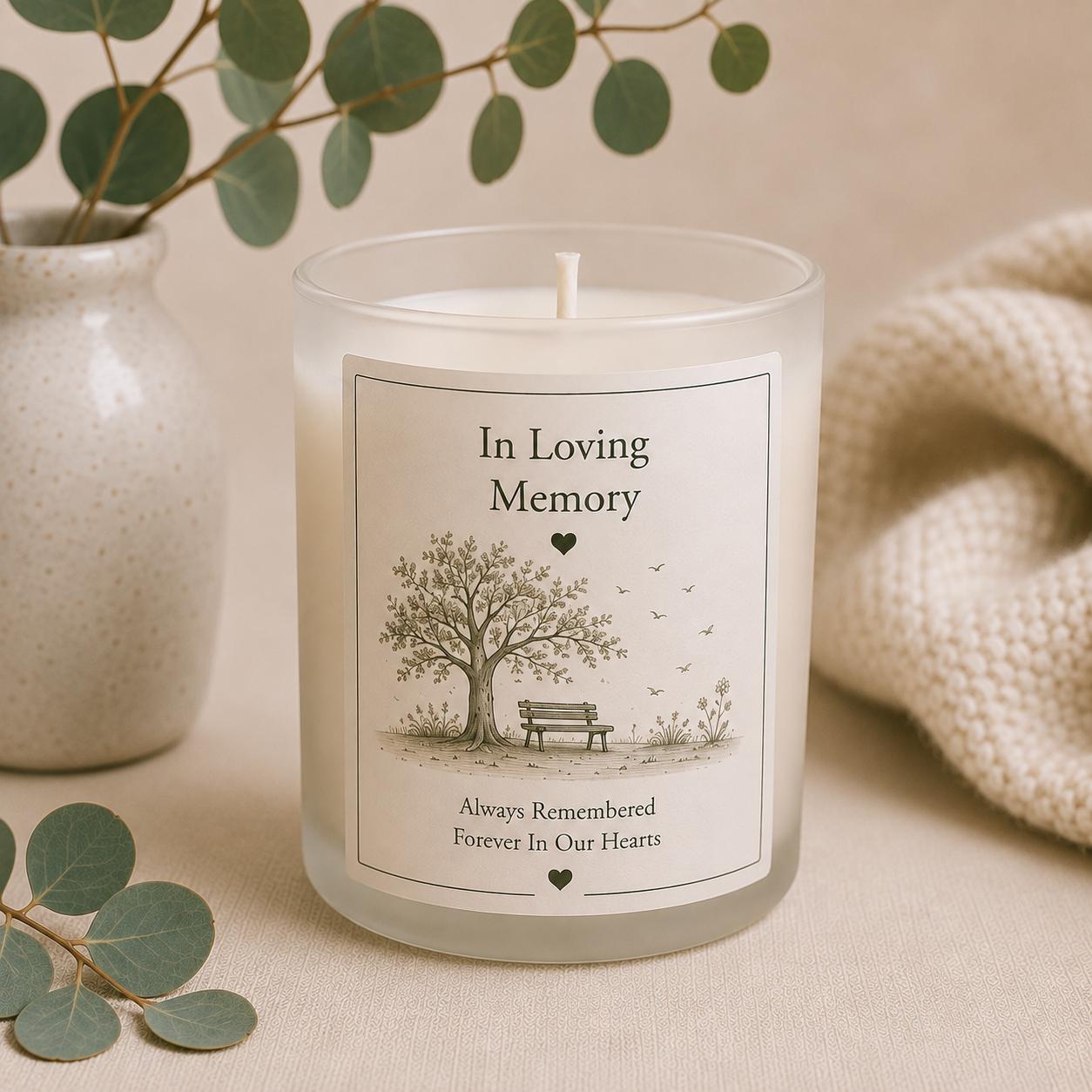 Personalised Memorial Candle, Remembrance Gift, Sympathy Gift, Bereavement Gift, In Memory Candle