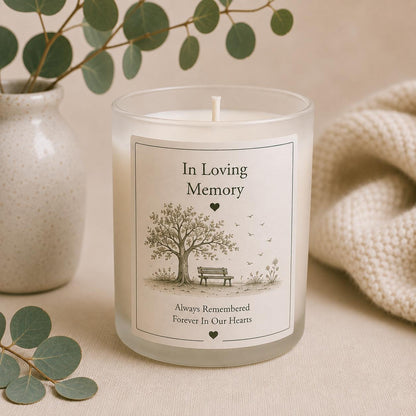 Personalised Memorial Candle, Remembrance Gift, Sympathy Gift, Bereavement Gift, In Memory Candle