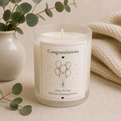 Personalised Congratulations Candle, Congratulations Gift, Well Done Gift, New Job Gift, Graduation Gift