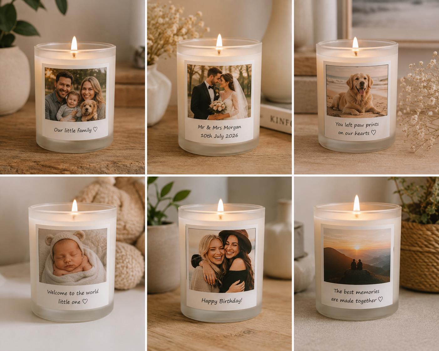 Personalised Photo Candle, Custom Photo Gift, Candle with Picture, Personalised Candle, Gift for Any Occasion