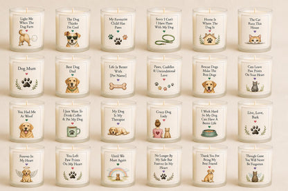 Personalised Pet Candle, Dog Mum Gift, Cat Mum Gift, Pet Lover Gift, Custom Pet Gift, Gift for an animal lover